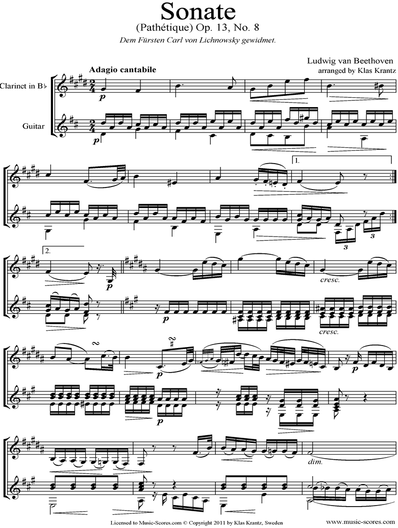 Bach Pathetique Score